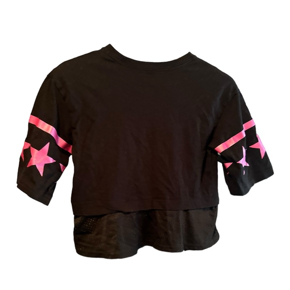 4for$20❗️Girls Converse Superstar Layered Jersey Cropped T-Shirt | Sz: M (10-12) - Picture 3 of 7